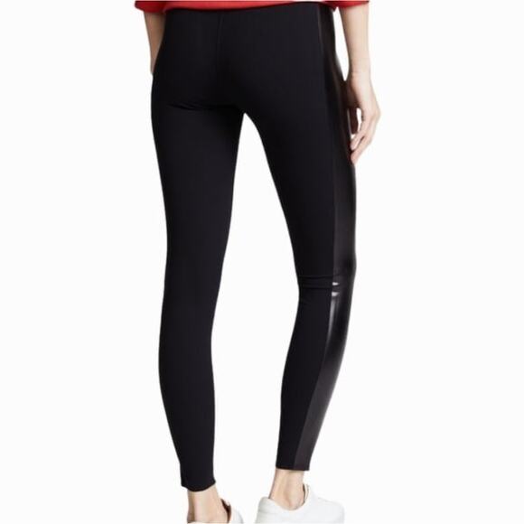 SPANX Black Glossy Side‑Stripe Leggings – Women’s Size M - Picture 7 of 9